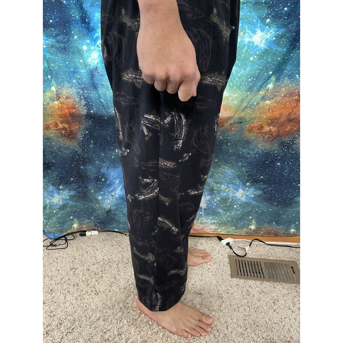 Men’s Fish Black Croft and Barrow Sleep wear pants large