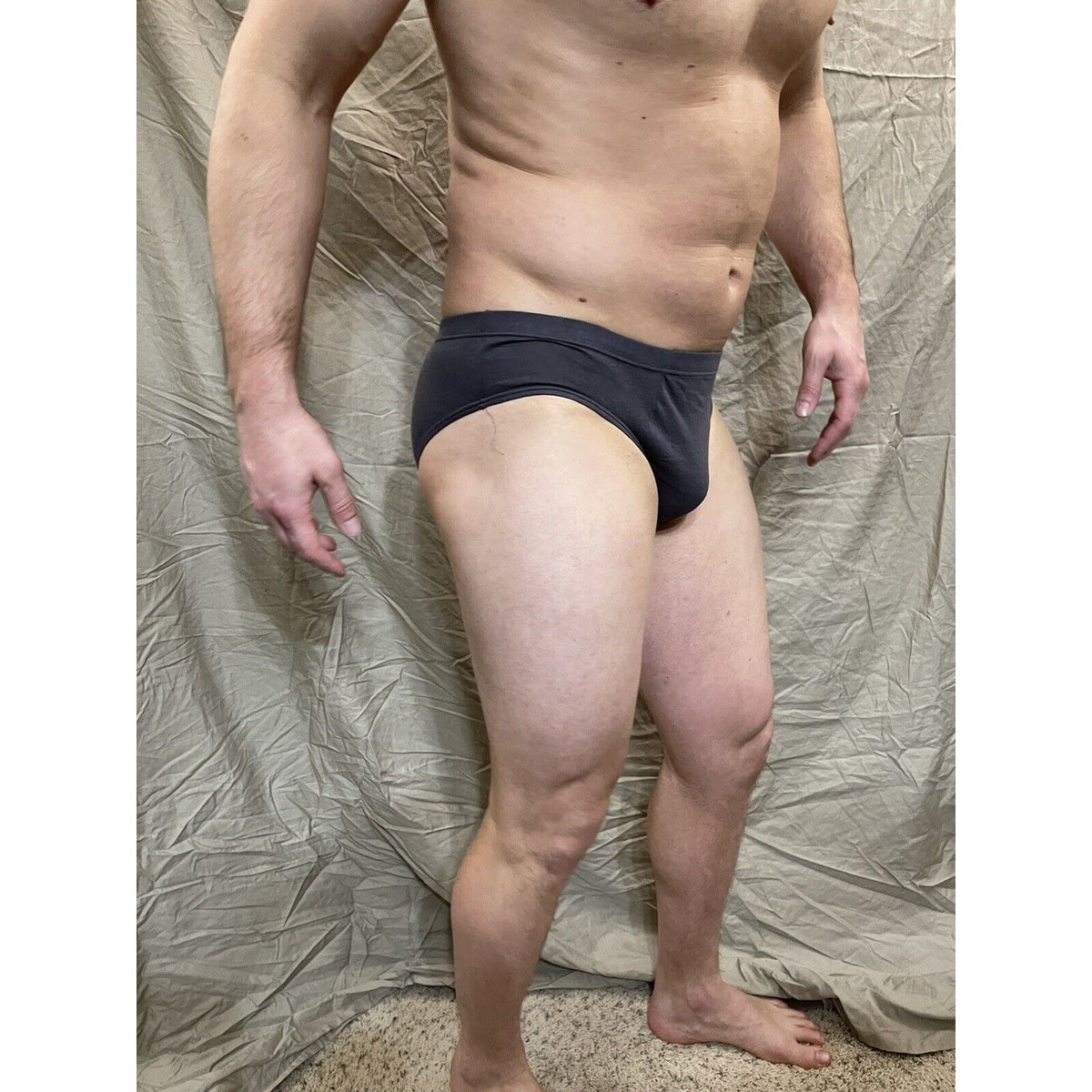 men's reebok small dark gray briefs athletic cut New And Unworn