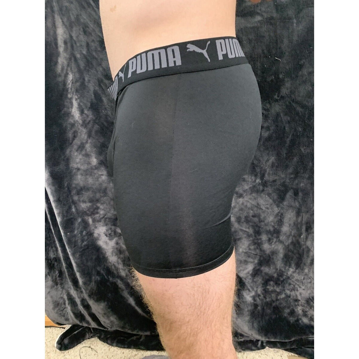 Puma Men’s Black Compression Shorts Large 10% Spandex