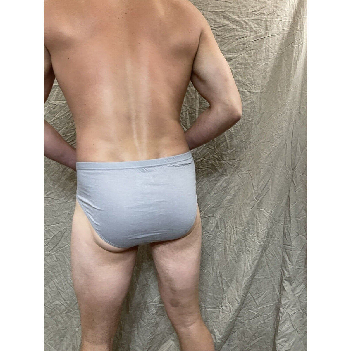 men's Gray  papi Extra large brief cotton