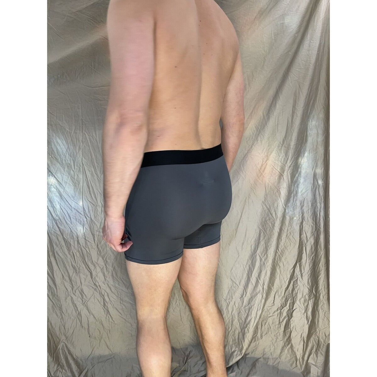 men's gray volcom small athletic compression boxer briefs