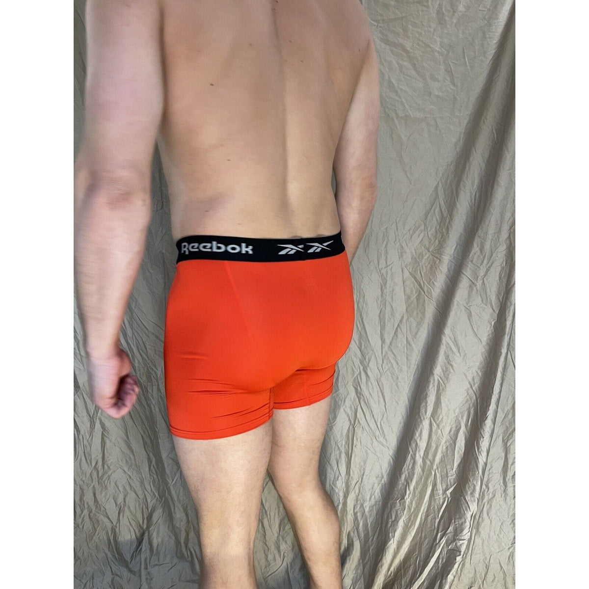 men's reebok Red/orange large compression boxer brief