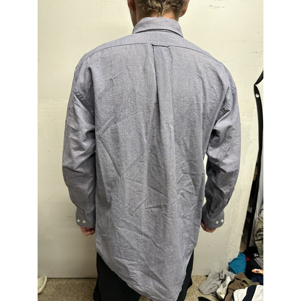 Men’s Blue Vantage Medium Long Sleeve Button Up Air Force Academy USAFA Shirt