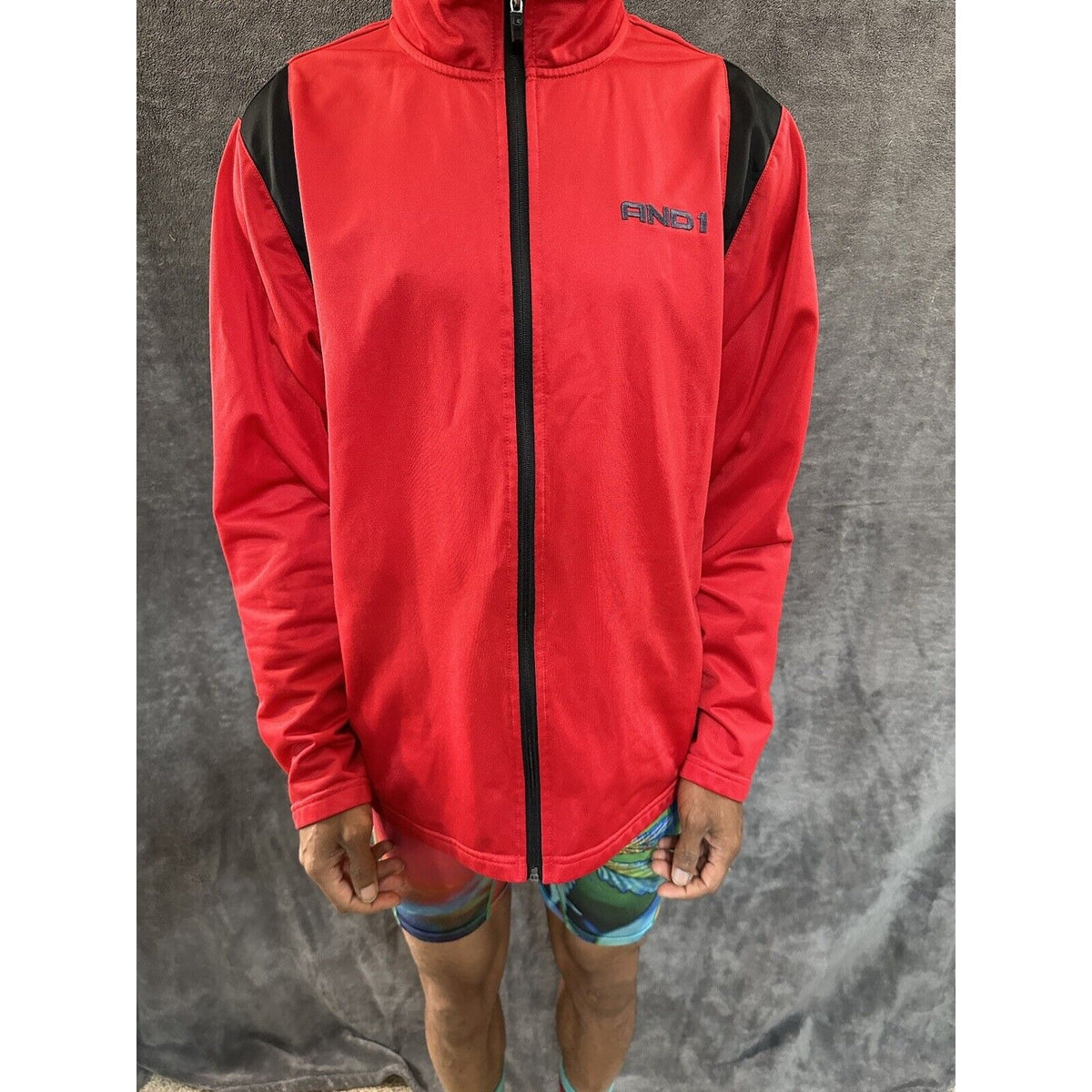 Men’s Red Full Zip AND1 Large Jacket