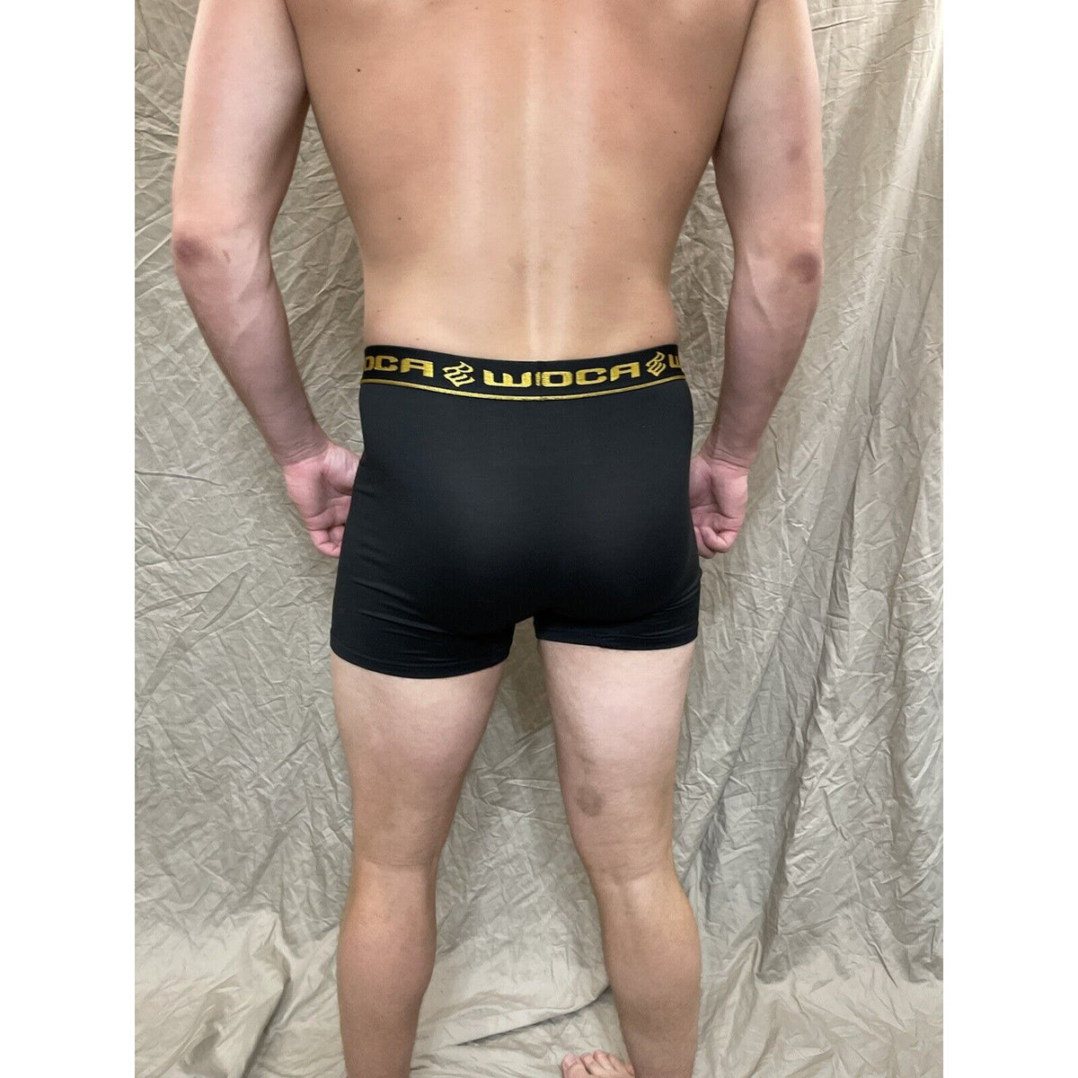 men's roca wear small Black compression boxer briefs