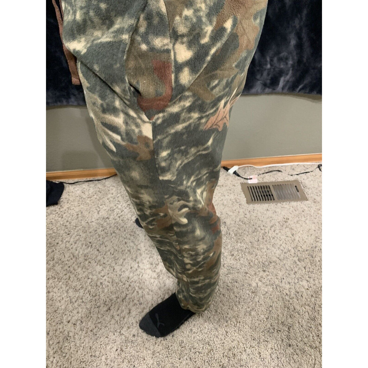 Arctic Trail Men's Fleece Sleep Lounge Pant Camo Leaves Size Medium Polyester