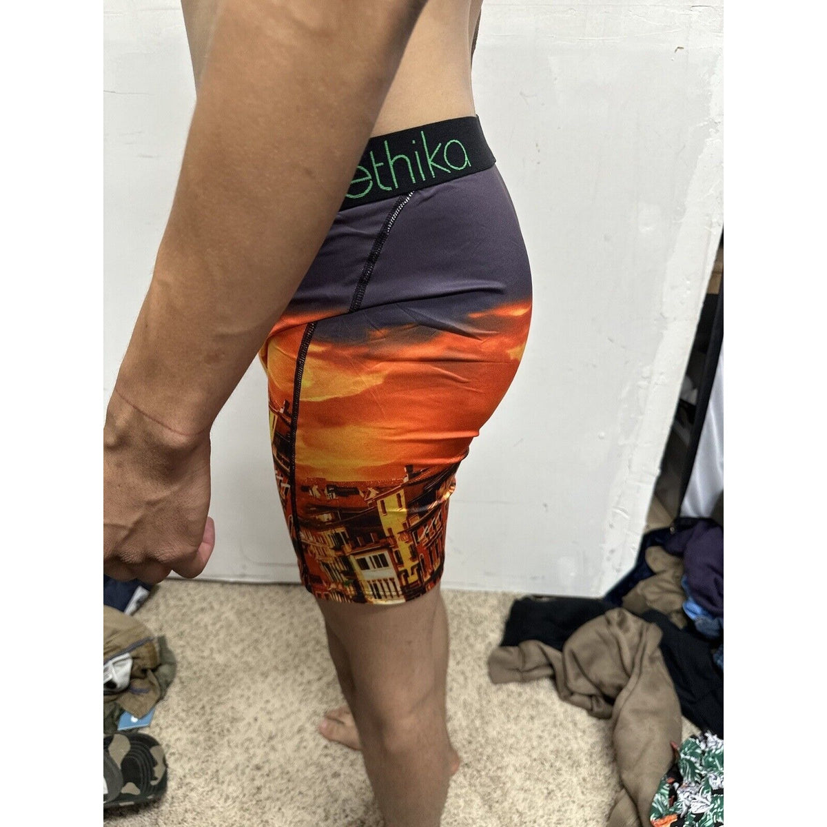 Men’s European Sunset Orange Ethika Large Boxer Briefs