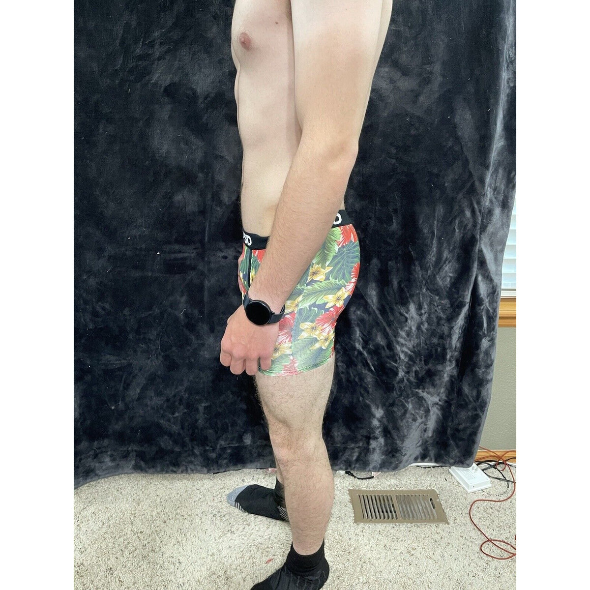 Youth Hibiscus Floral PSD Boxer Briefs New Medium