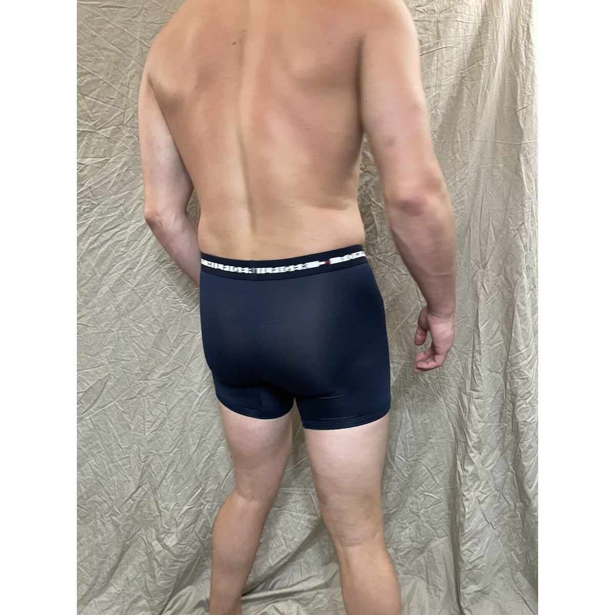 men's tommy hilfiger small dark blue compression boxer briefs