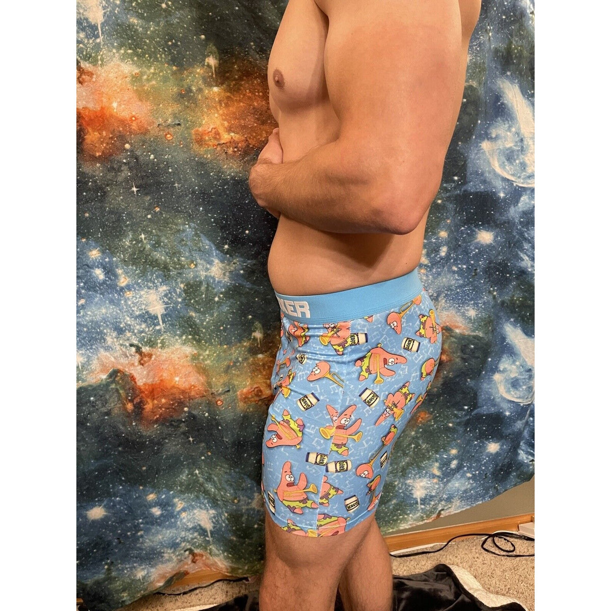 Men’s Crazy Boxer Briefs Spongebob Large Blue new unworn