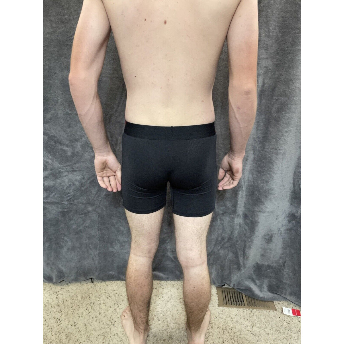 men's black volcom 15% spandex compression boxer brief Small