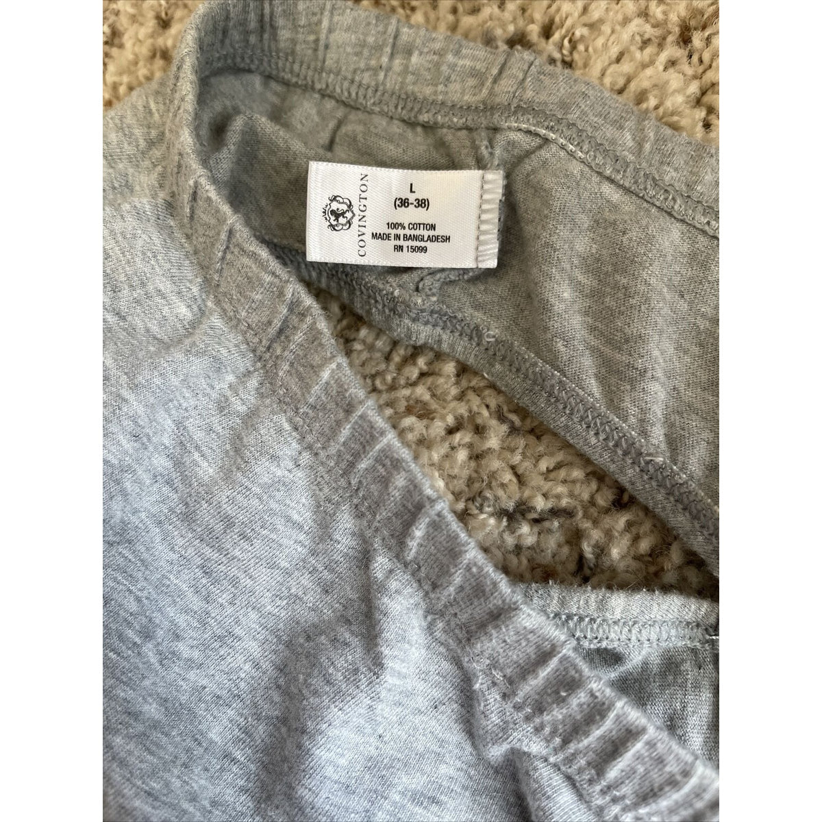 Men's Covington Large light gray briefs cotton new and unworn