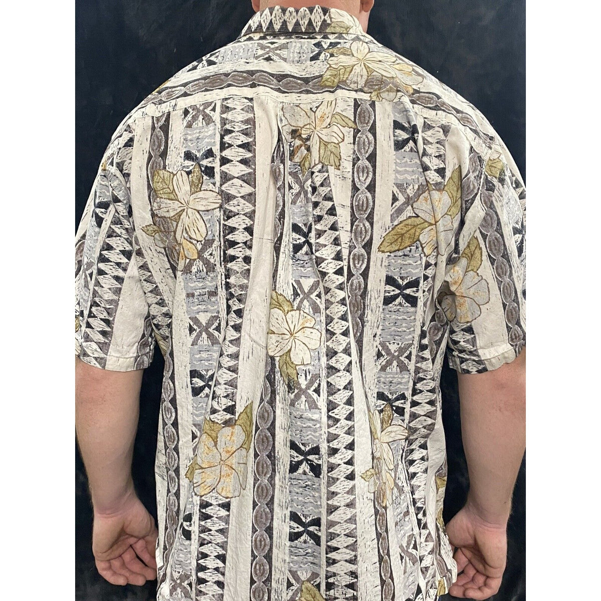 COOKE STREET HONOLULU Hawaiian Tribal Tropical  Island Shirt Men's Size L Cotton