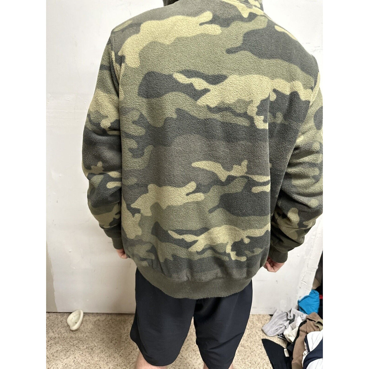 Men’s Fuzzy Large Mossimo Camo Hoodie Full zip Jacket