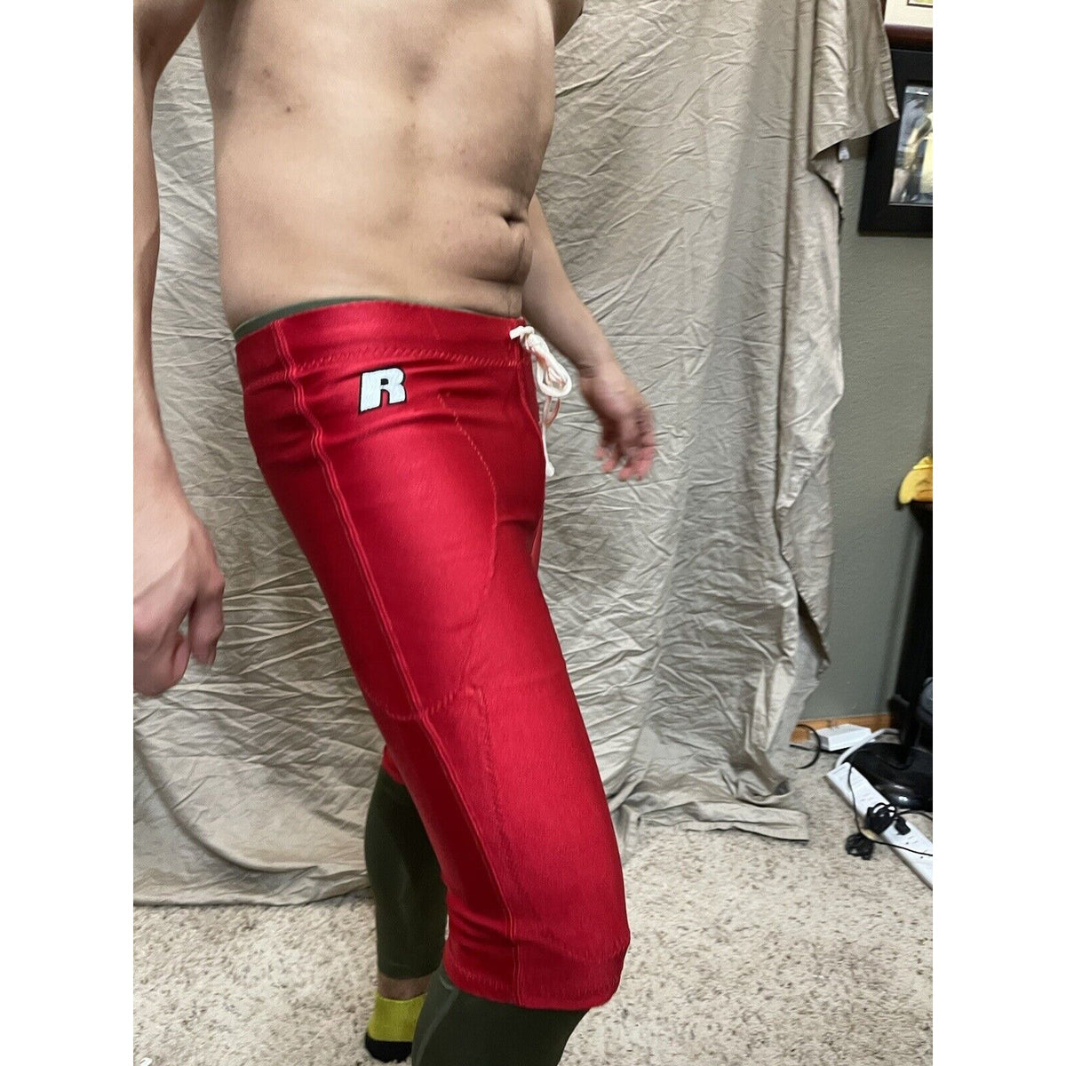 Men's True Red Russell Athletic Large Football Pants