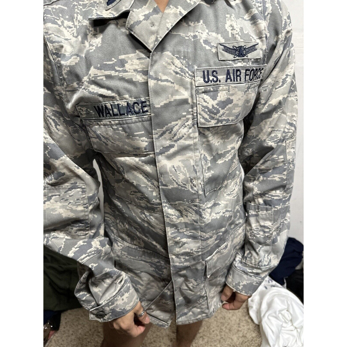 Men’s Abu Airman Battle Uniform Coat Civil Air Patrol Top 38XL Capt Patches