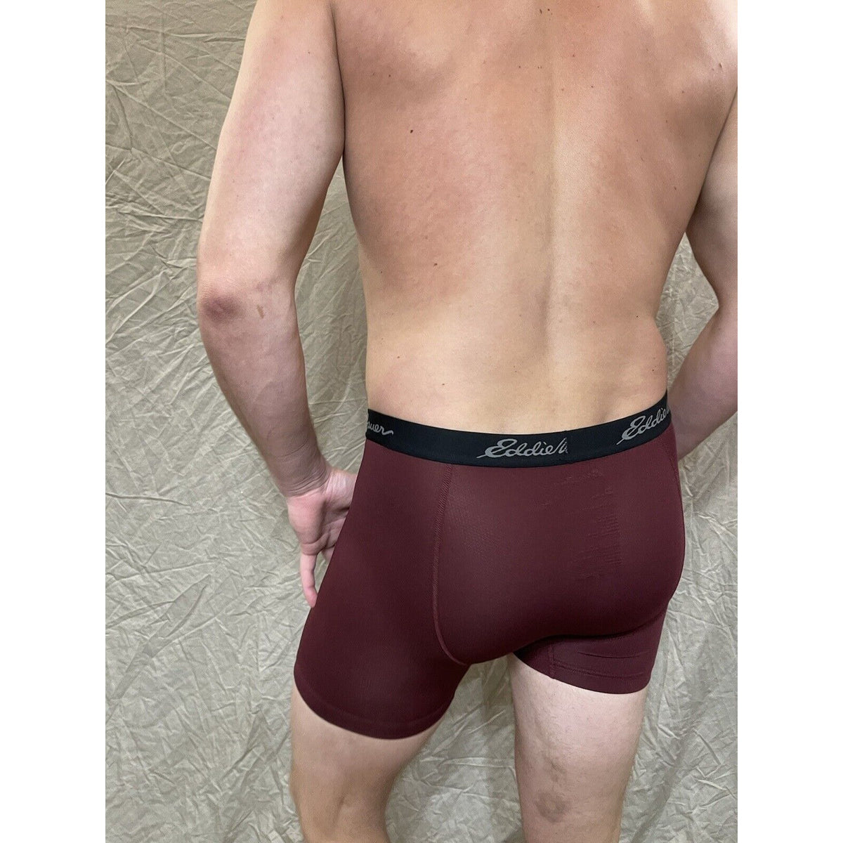 men's eddie bauer Maroon boxer brief
