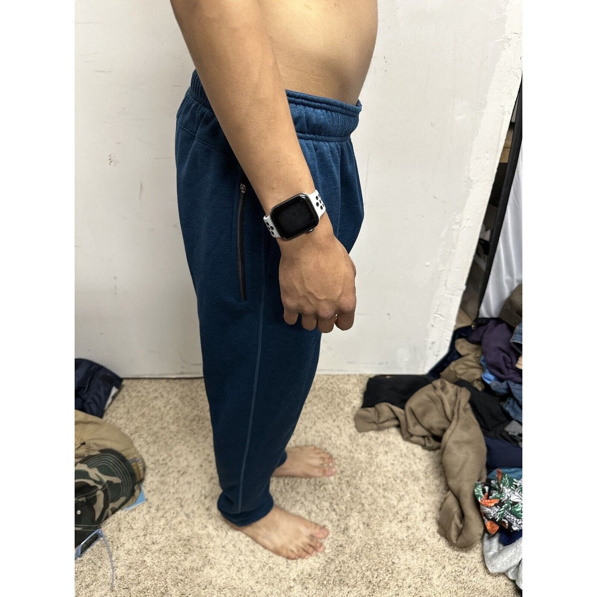 Men’s Blue/green AND1 Medium Sweatpants With Pockets