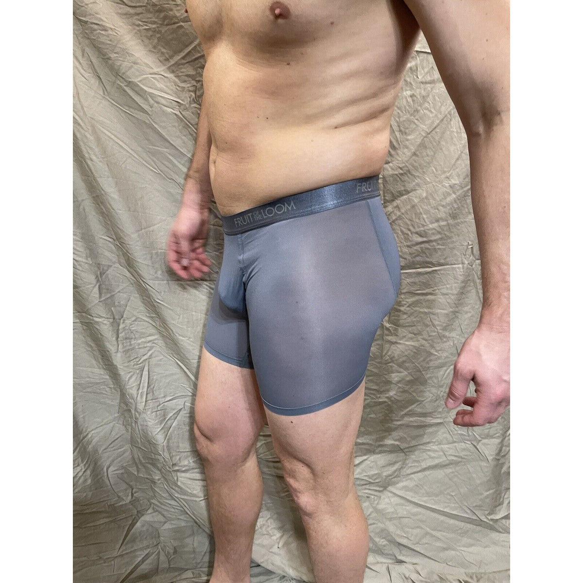 men's gray fruit of the loom everlight medium boxer briefs new and never worn