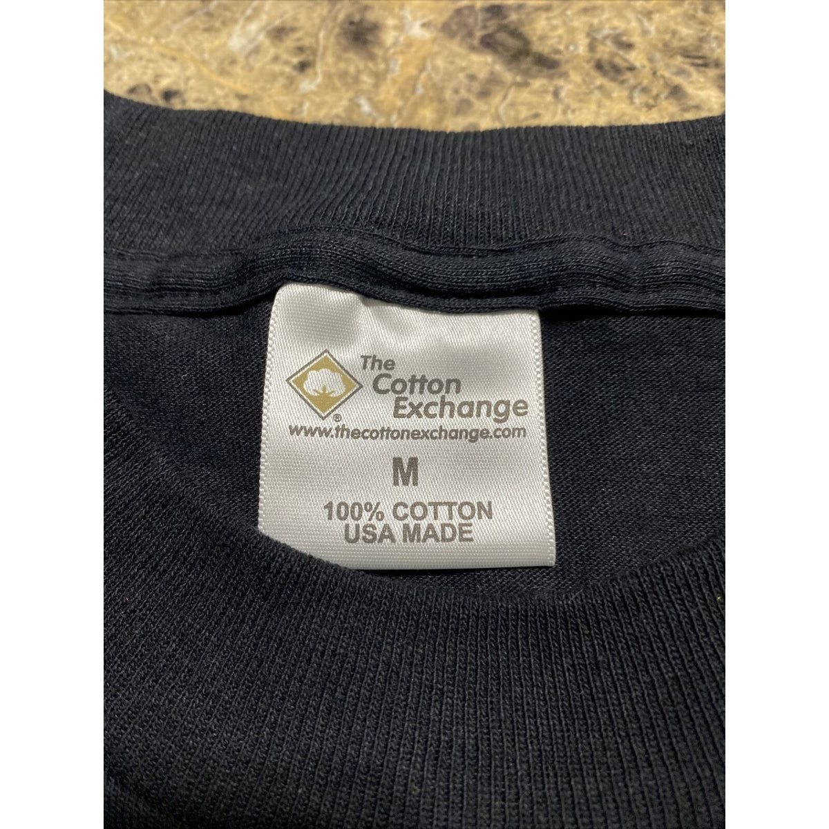The Cotton Exchange Men’s Medium Plain Solid Black Cotton T-shirt