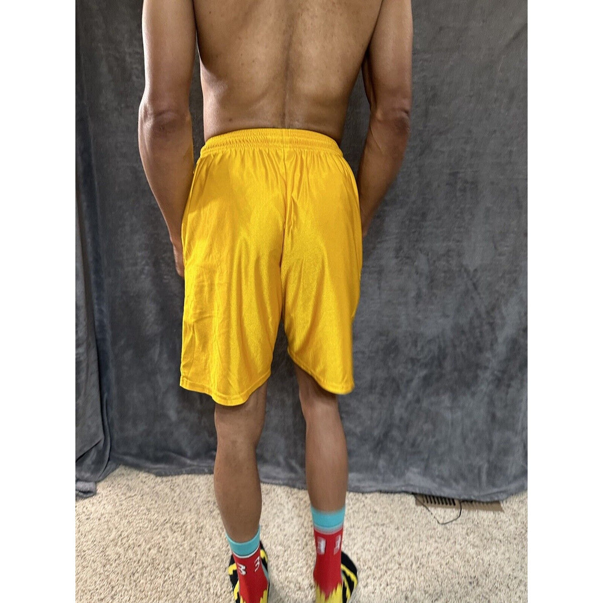 Men’s Gold Dazzle Medium Russell Athletic Shorts With Pockets
