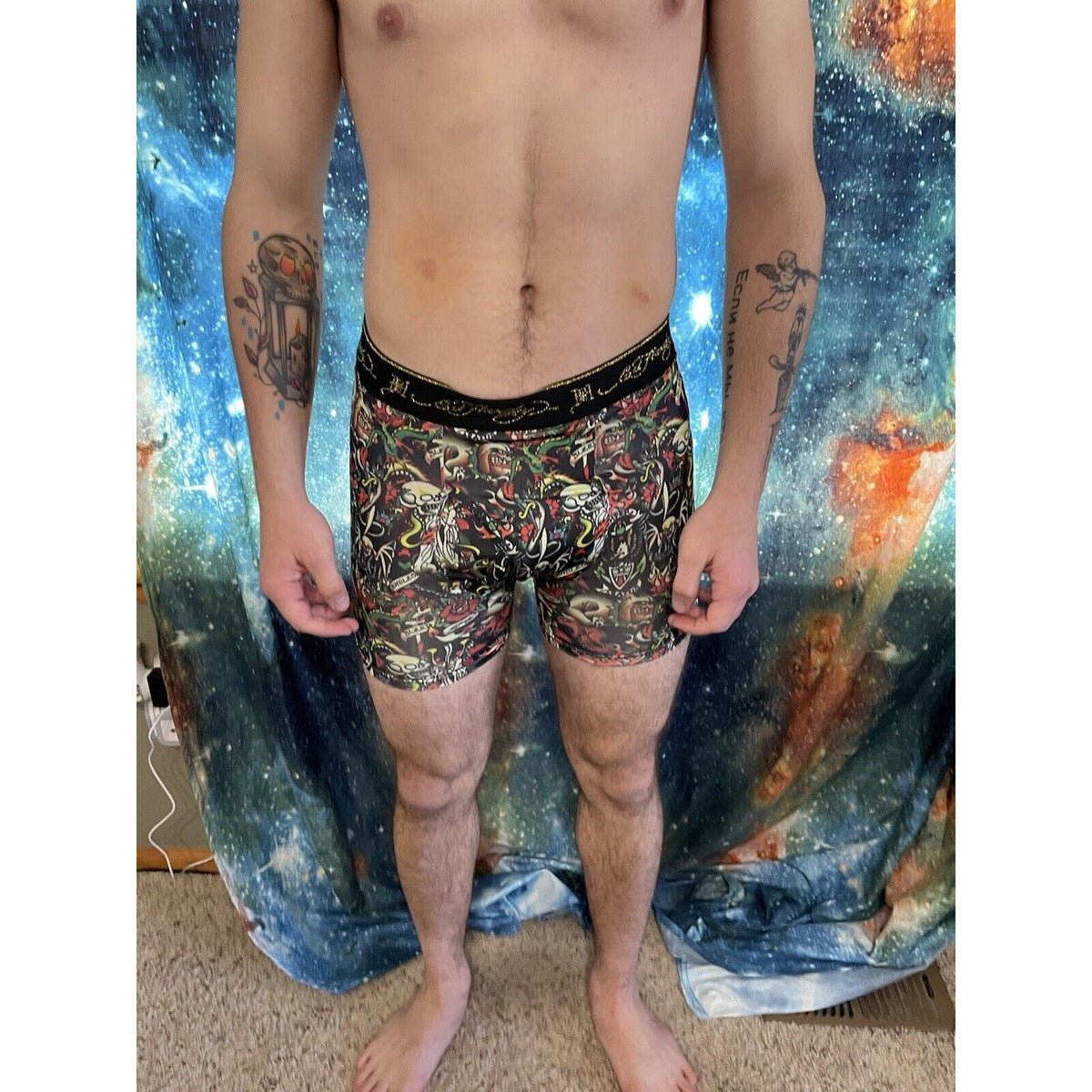 men's ed hardy compression shorts small skeleton New And Unworn