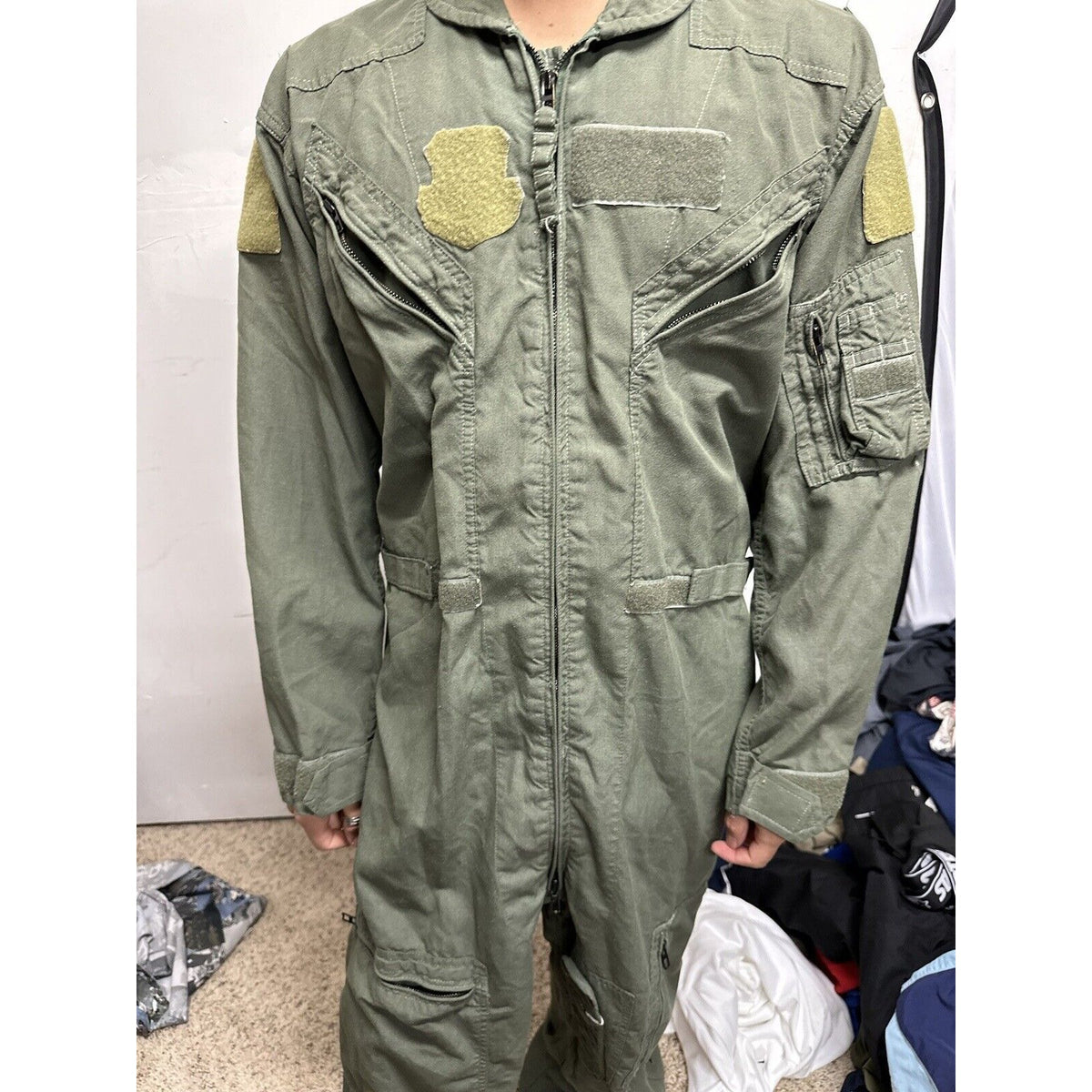 Men’s 42R Summer Fire Resistant USAF Military Uniform Flight Suit Major Rank