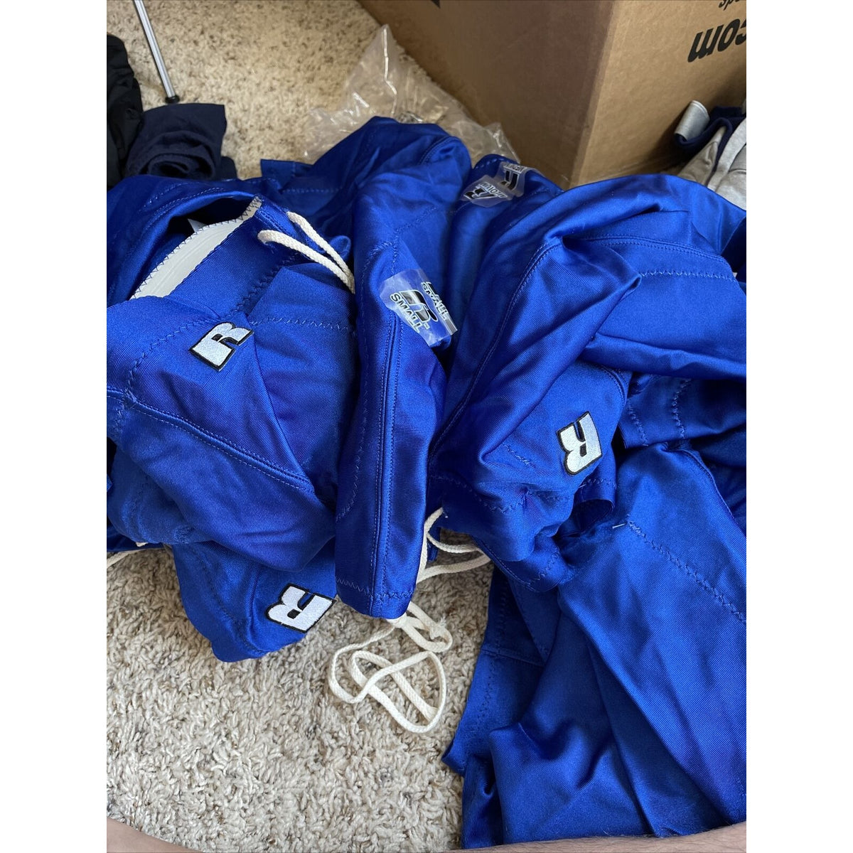 Men's Royal Blue Russell Athletic Football Pants Large