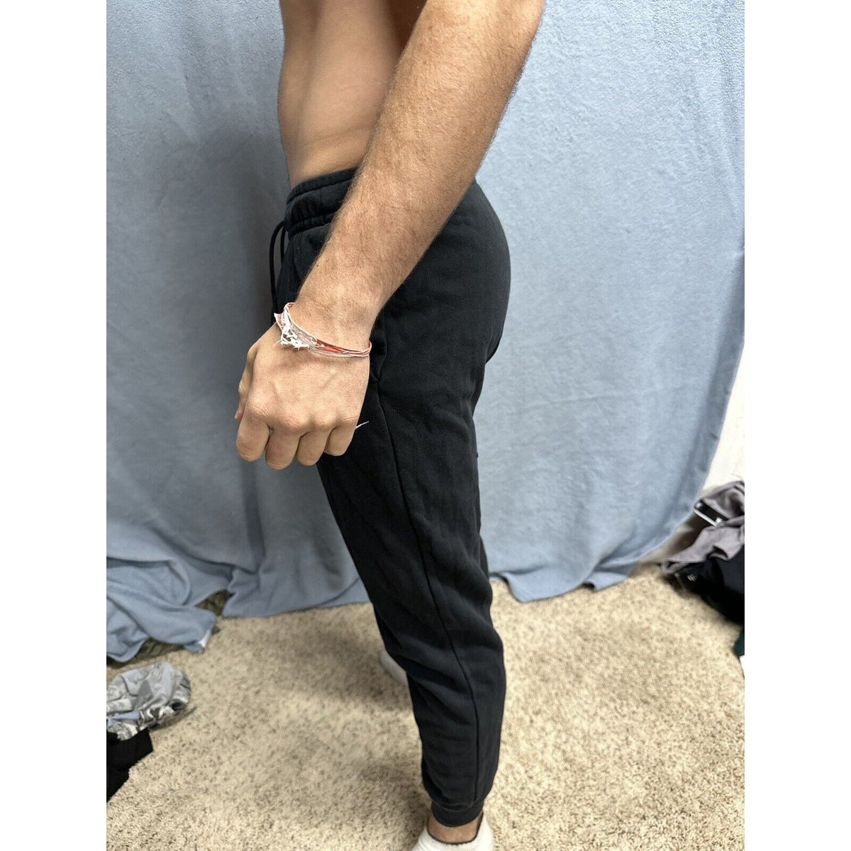 Men’s Small Nike Black Cotton Poly Sweat Pants With Pockets