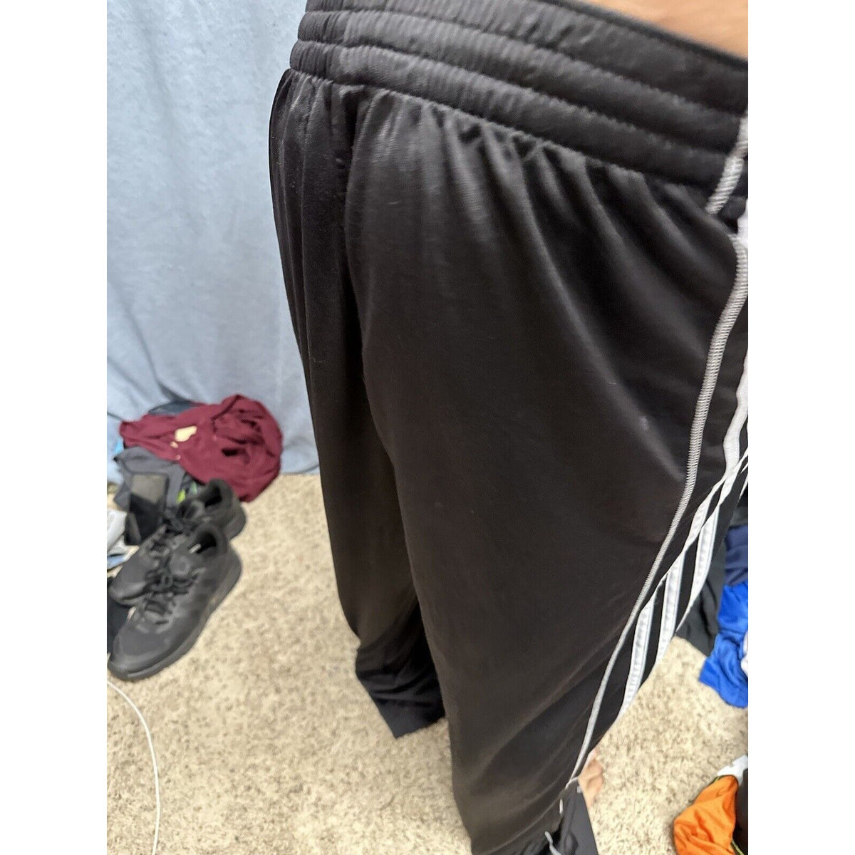 Men’s Black Adidas UVU Wrestling Sweat Pants Size XL Black
