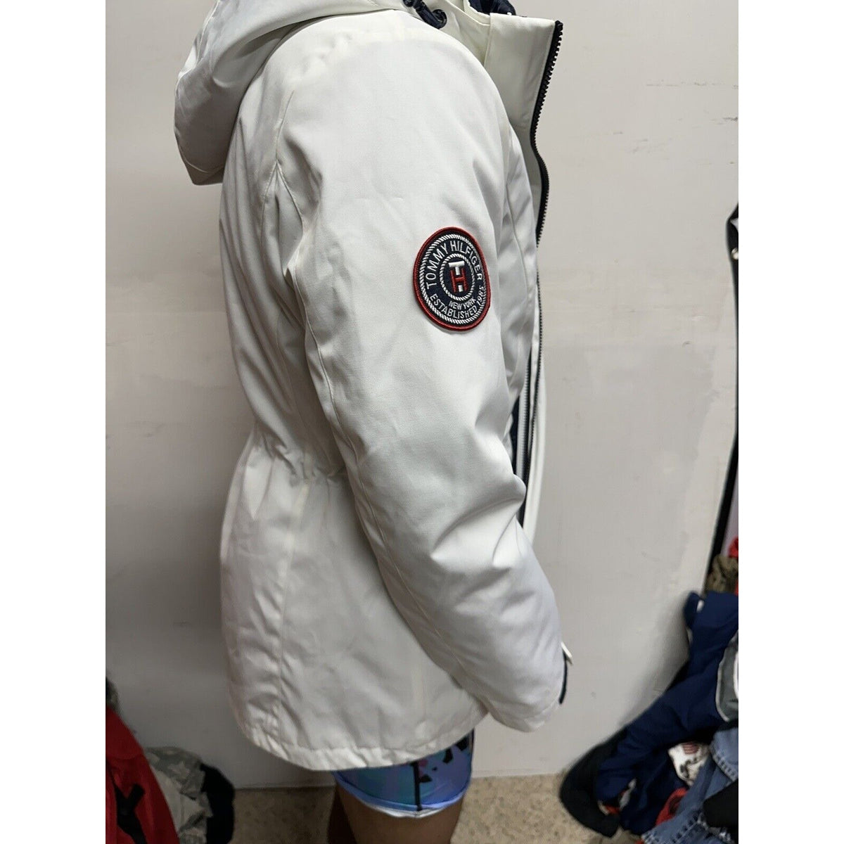 Tommy Hilfiger 3-in-1 All Weather Systems Anorak Jacket L White Navy Women Large