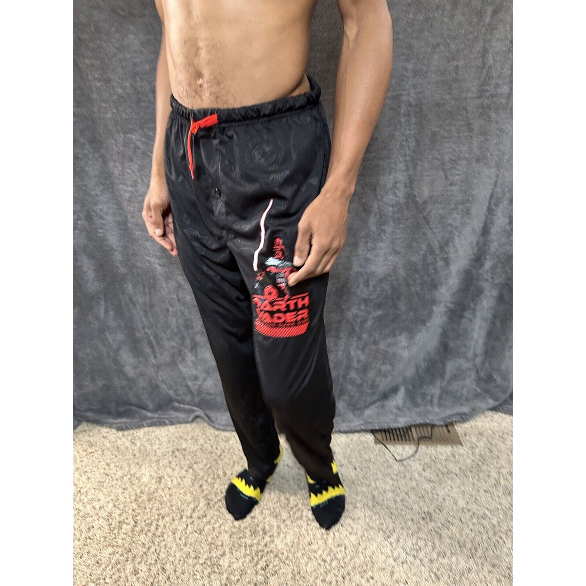 Men’s Black Star Wars Medium Darth Vader Join The Dark Side Pajama Pants Lounge