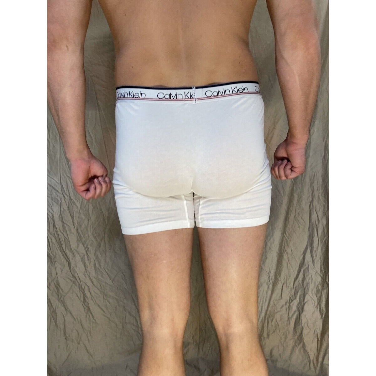 men's White calvin klein Extra large compression boxer briefs XL