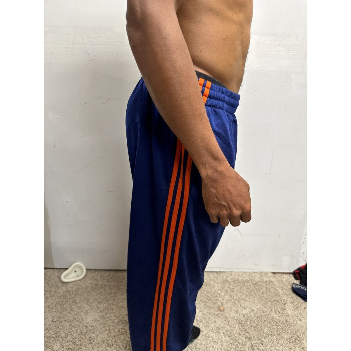 Men’s Blue Large Adidas With Pockets Athletic Pants