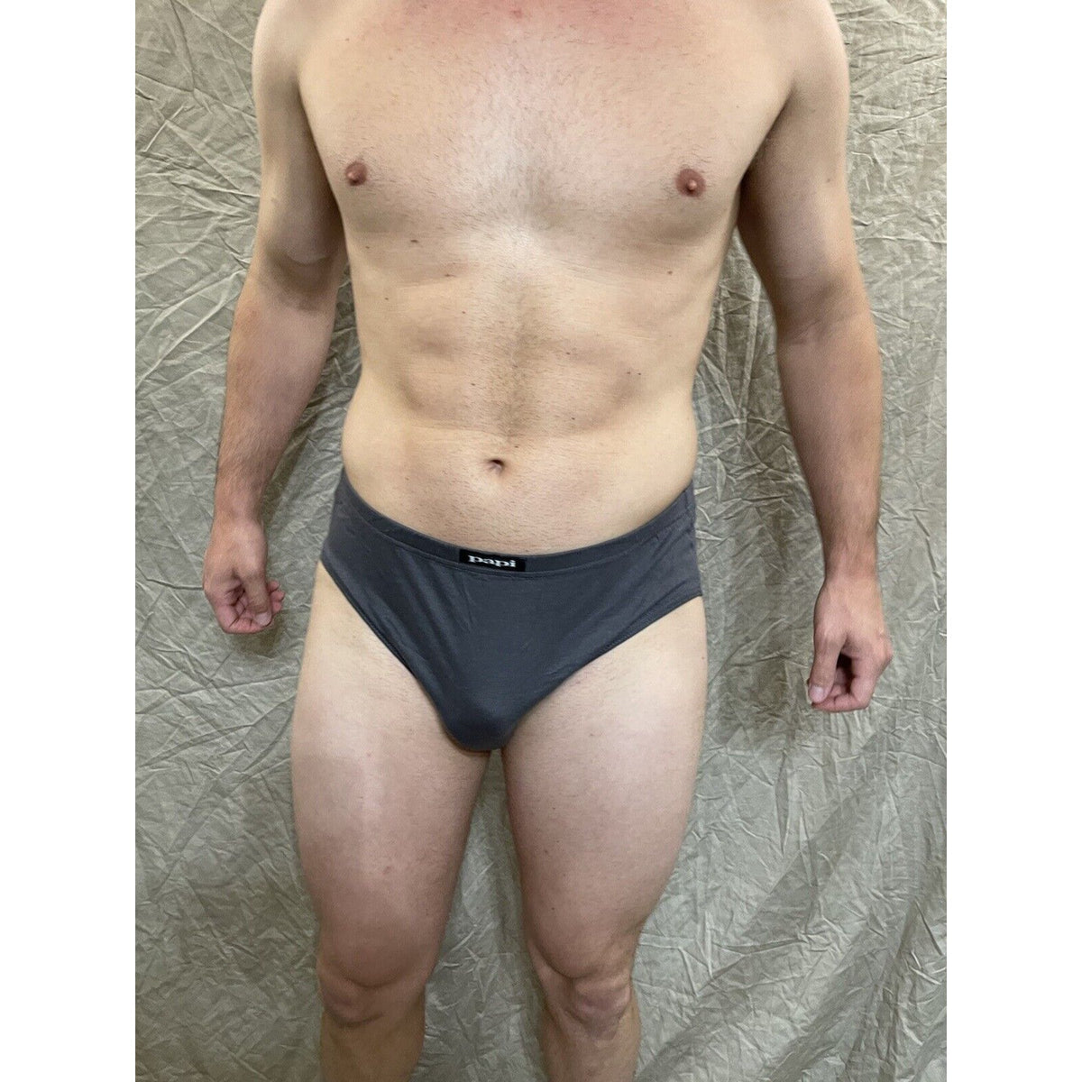 men's papi medium gray XL brief cotton