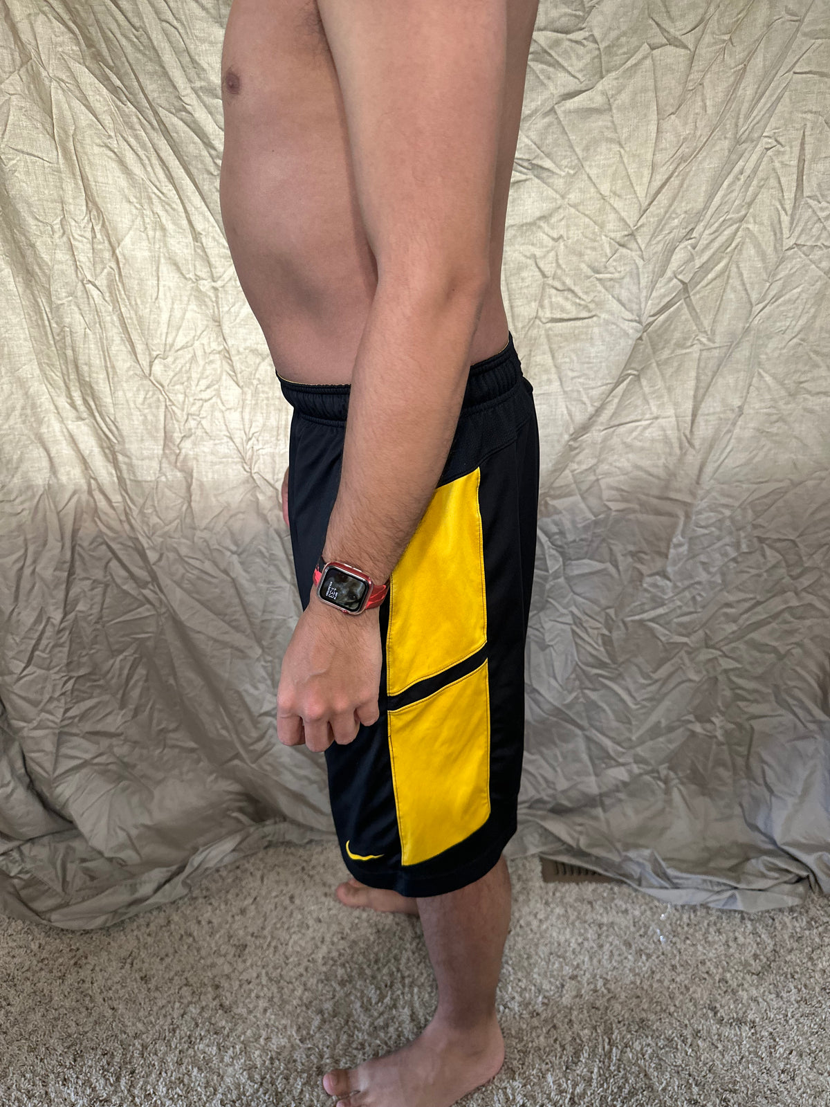 Men’s black Nike Dri fit Kinnick stadium Iowa athletic shorts