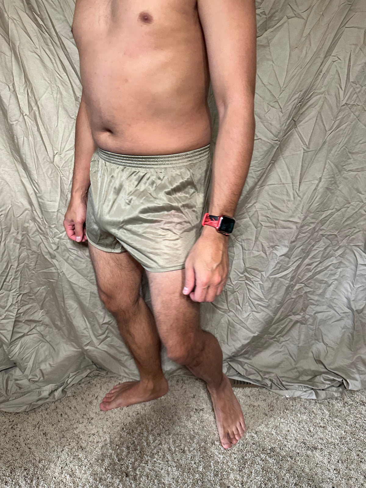 Men’s tan ranger panties soffe small marine silkies shorts with lining