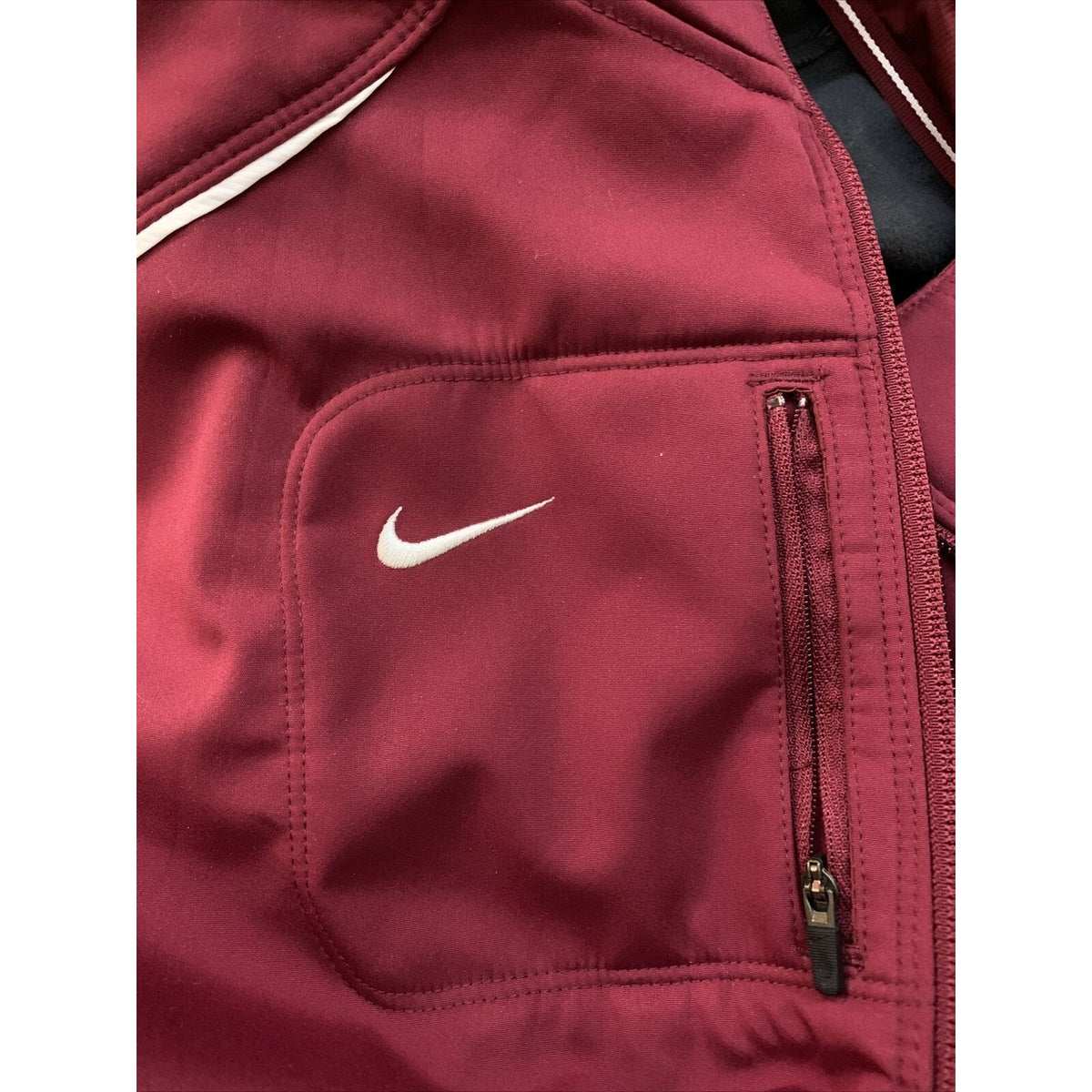 NIKE Team Nike Thick  Fleece Lined Coat Jacket Maroon Warrior Games Men’s Large