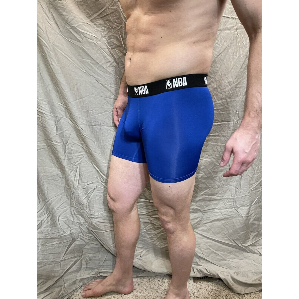 men's royal blue NBA compression shorts small