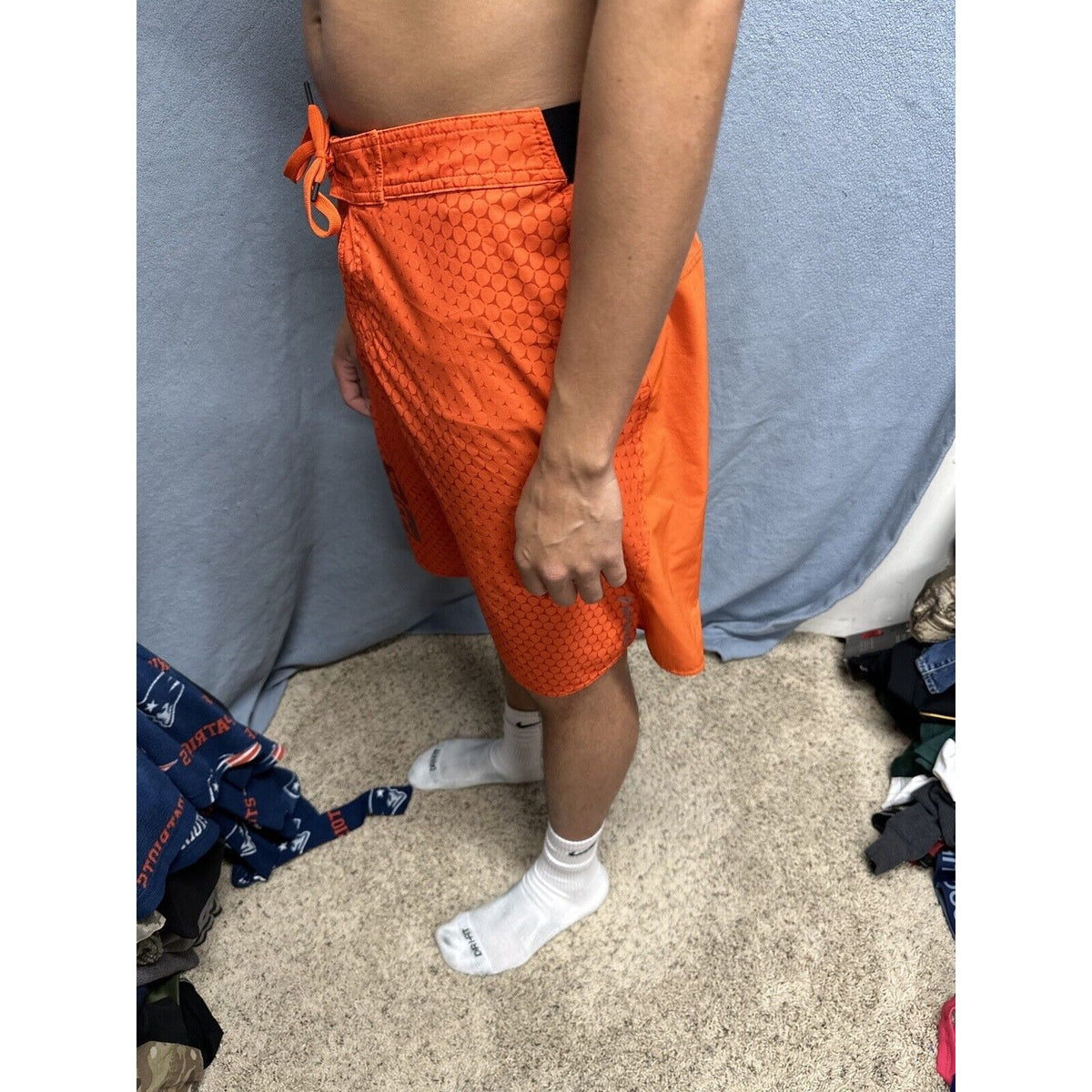 Men’s Orange Reebok Large Movement Zones Trunks Board Shorts