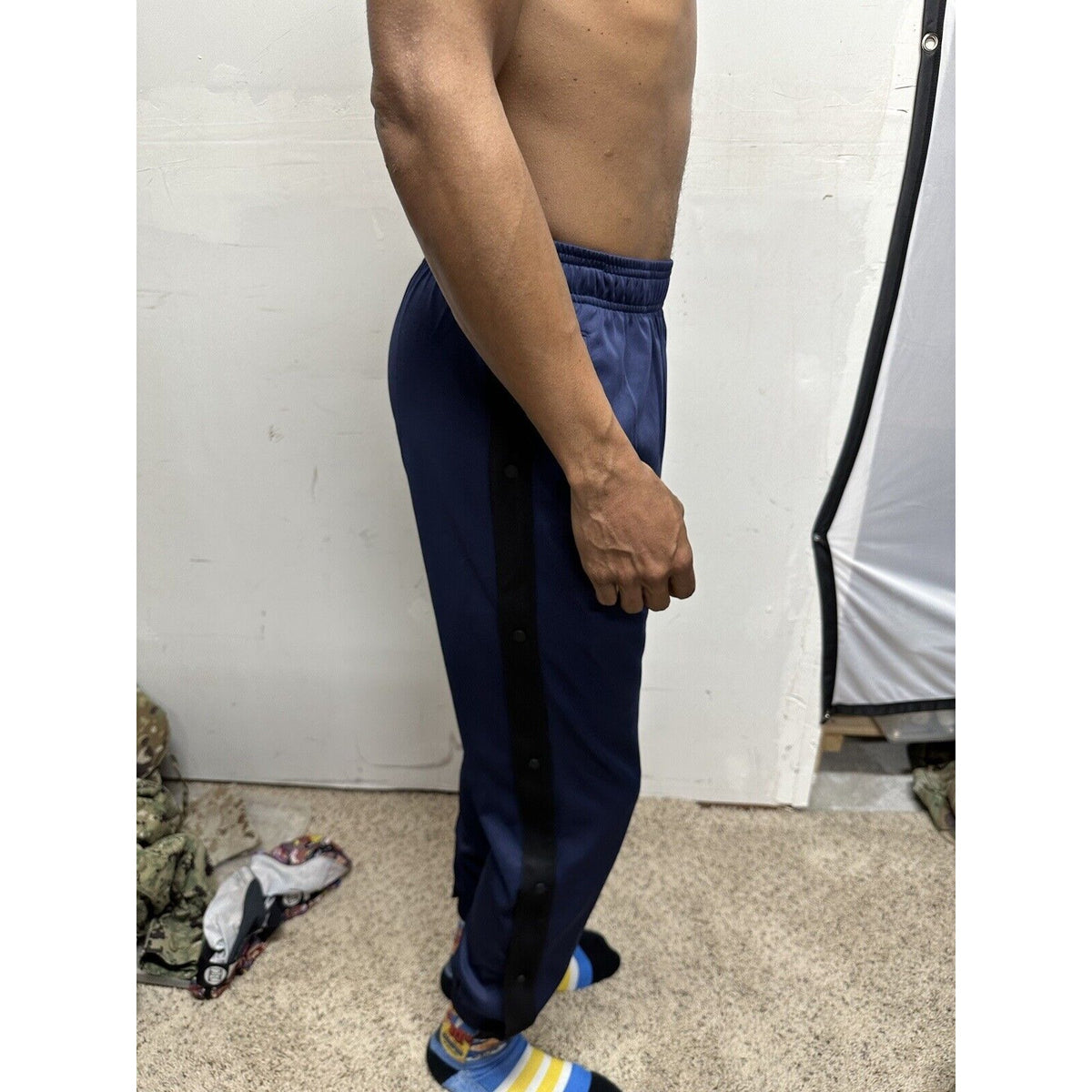 baleaf mens pants Snap Sides Track/basketball small blue