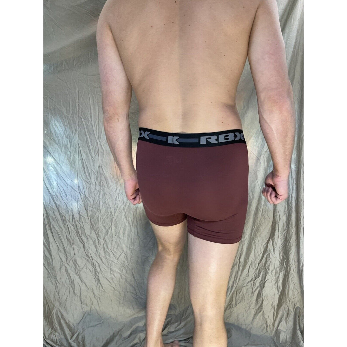 men's Maroon rbx large compression boxer briefs