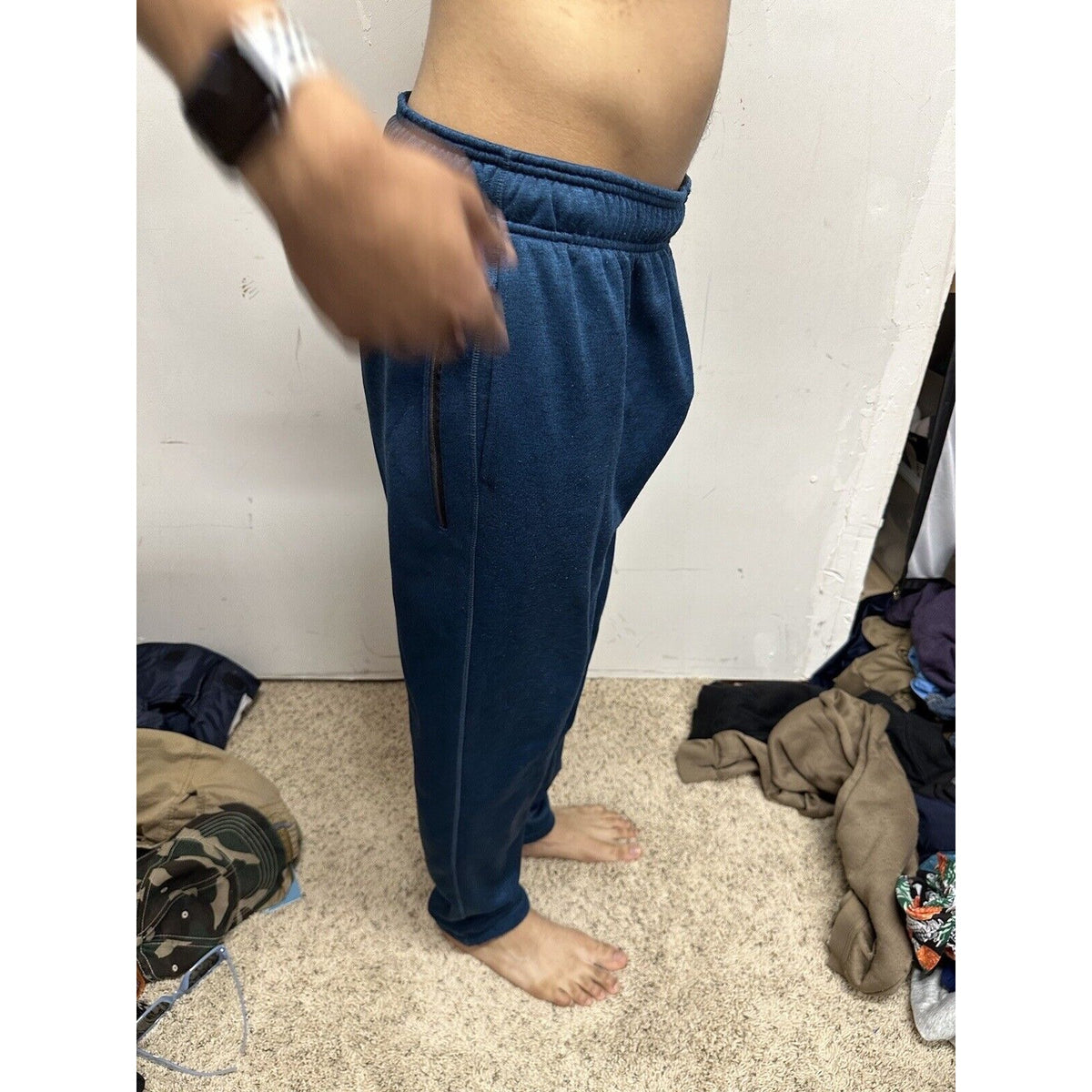 Men’s Blue/green AND1 Medium Sweatpants With Pockets