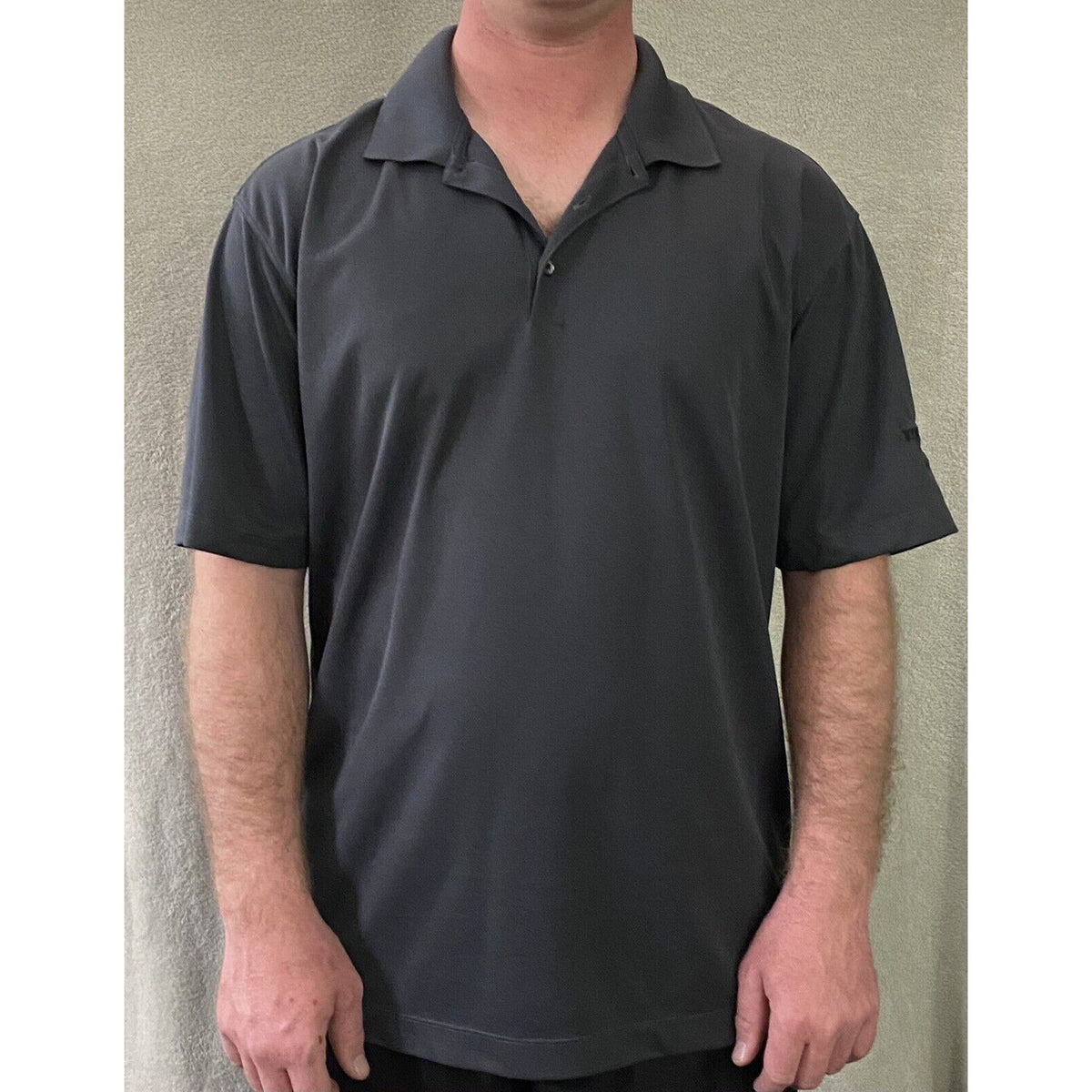 Nike Golf Dri-fit Stay Army Black Men’s Large Polyester Polo Shirt