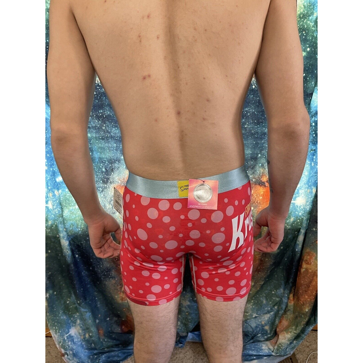 NWT Swag Boxers The Simpsons Krustyos Mens Boxer Briefs M Red  New And Unworn