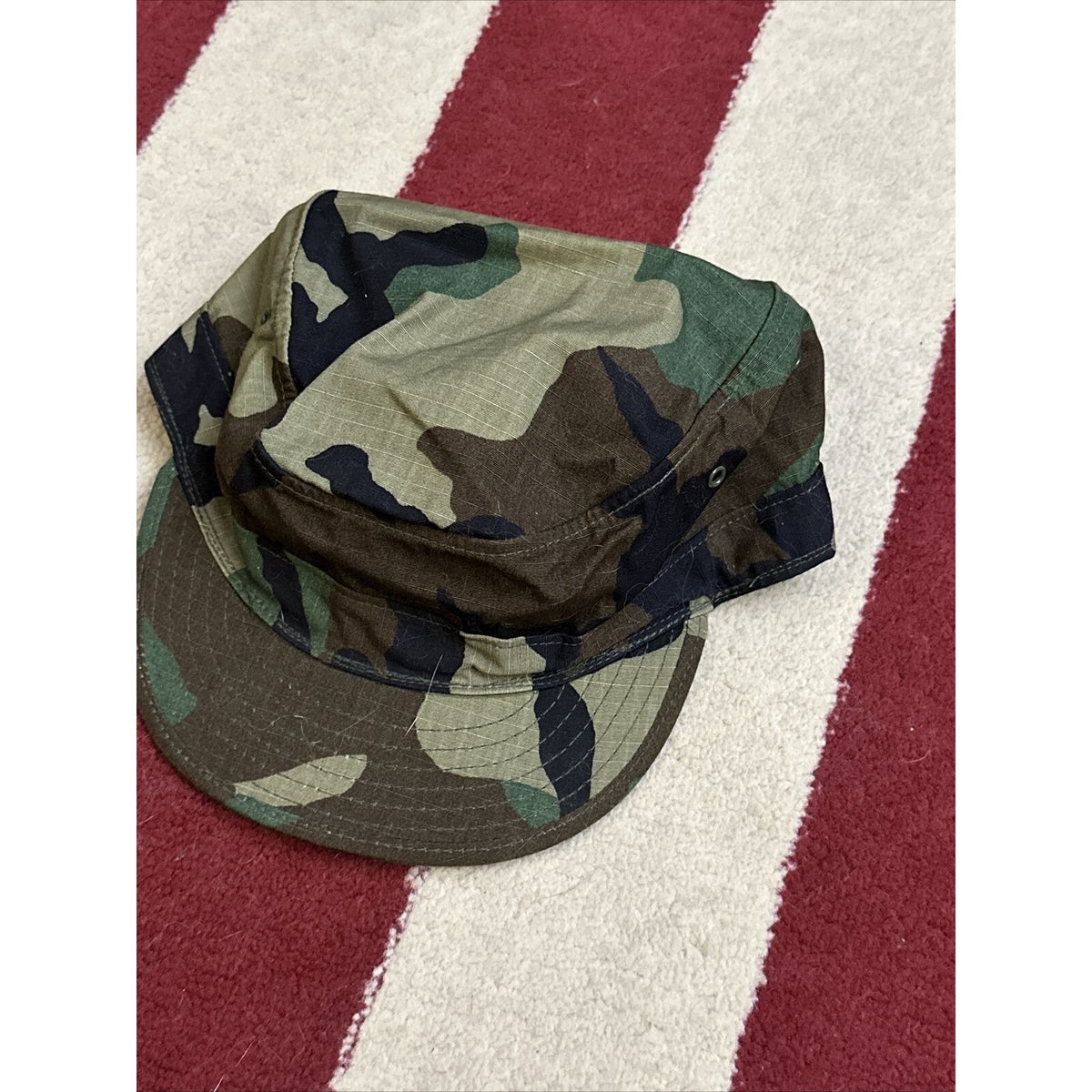 military cap hat cover BDU battle dress uniform camo 7 1/2
