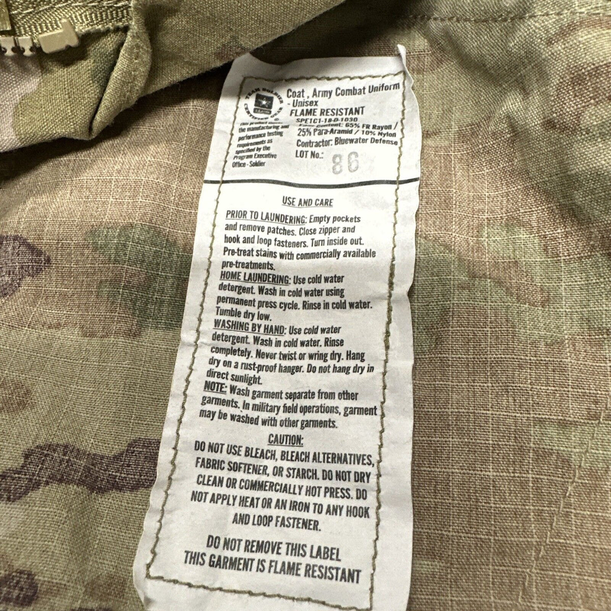 Men’s Ocp Top Specialist Rank Medium Regular Flame Resistant Army Combat Blouse