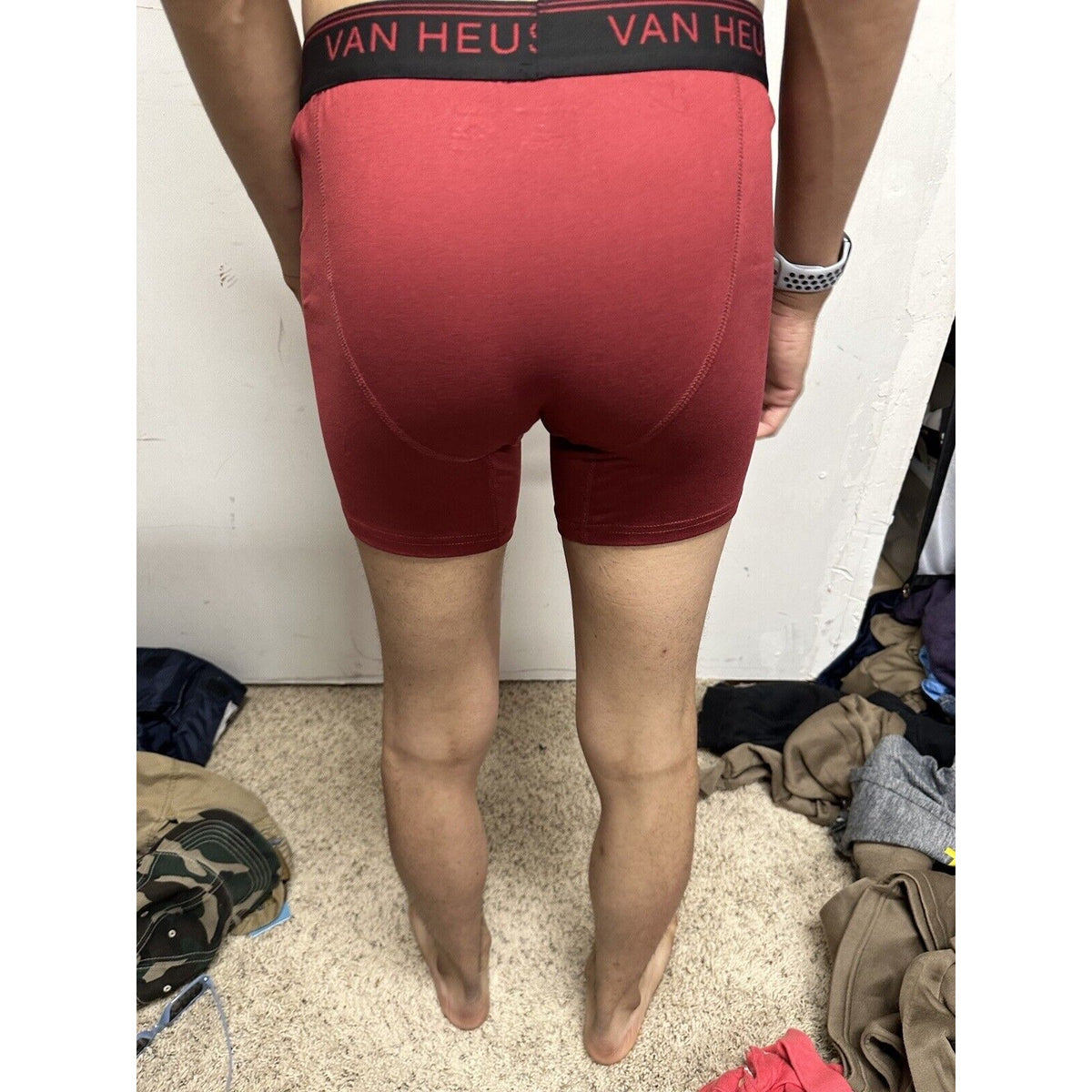Men’s Rust Colored Medium Van Heusen Compression Boxer Briefs