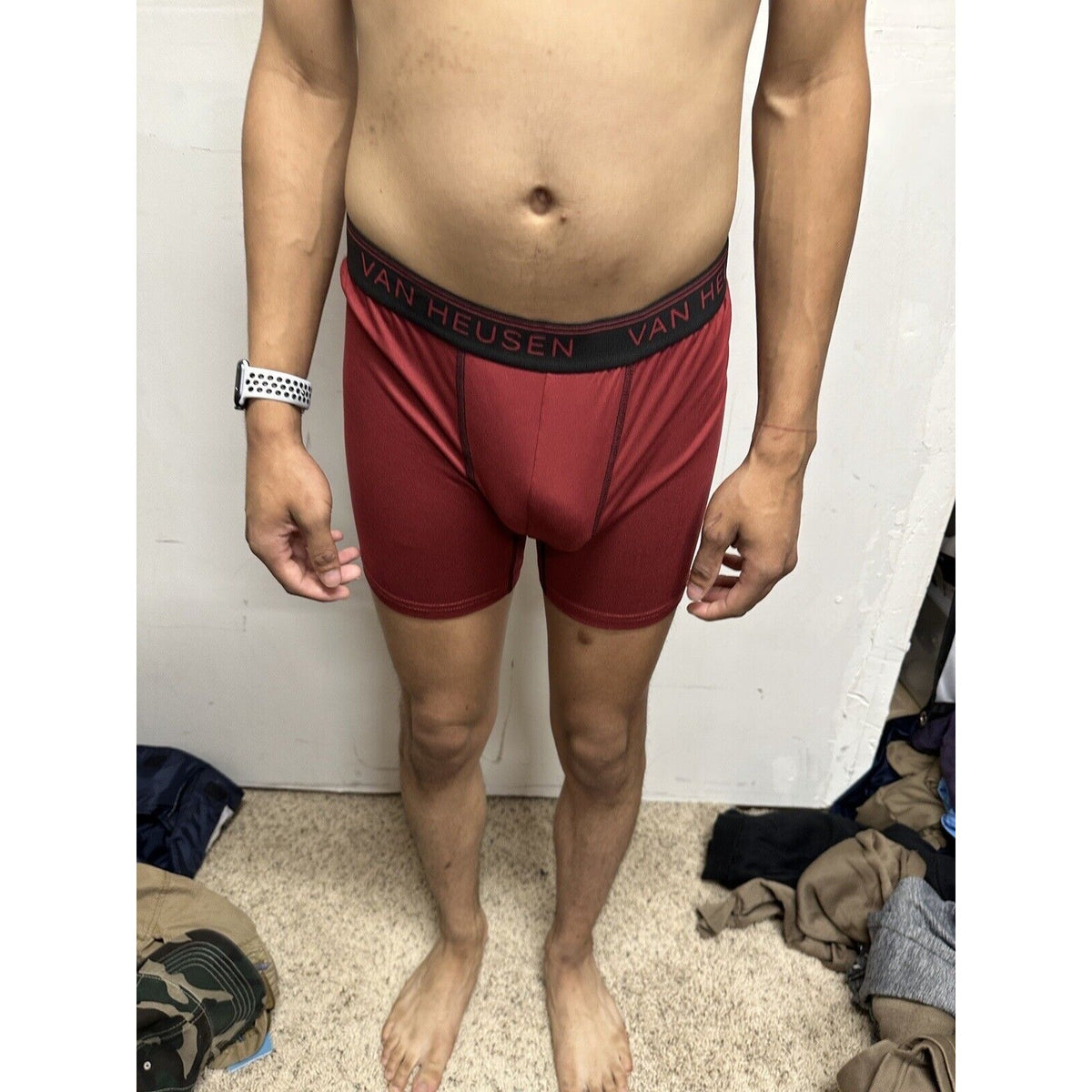 Men’s Rust Colored Medium Van Heusen Compression Boxer Briefs