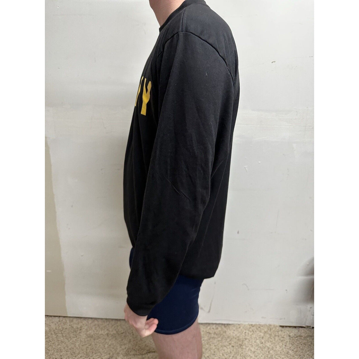 army physical fitness uniform medium long sleeve black poly APFU